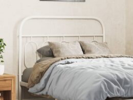 vidaXL Metal Headboard White 39.4"