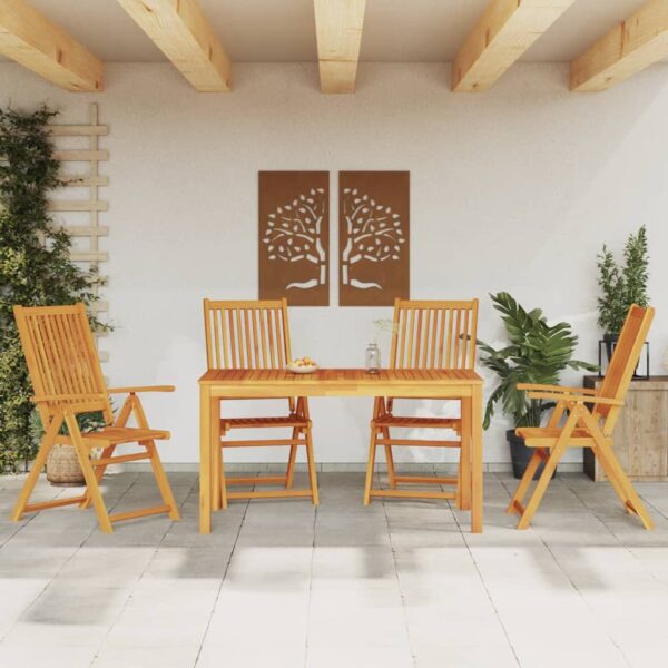 vidaXL 5 Piece Patio Dining Set Solid Wood Acacia