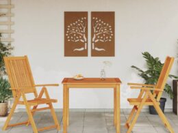 vidaXL 3 Piece Patio Dining Set Solid Wood Acacia