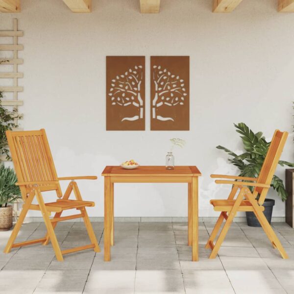vidaXL 3 Piece Patio Dining Set Solid Wood Acacia