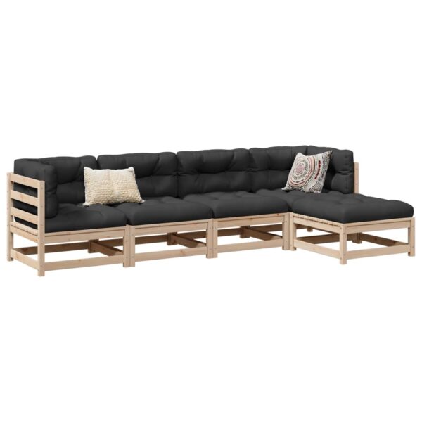 vidaXL 5 Piece Patio Sofa Set Solid Wood Pine