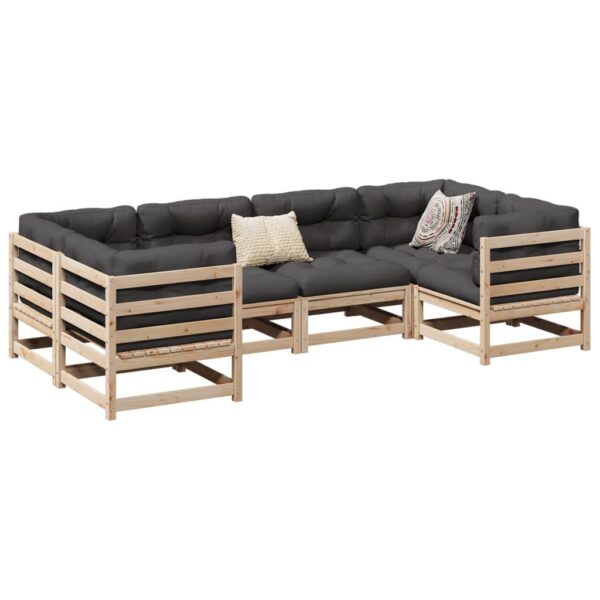 vidaXL 6 Piece Patio Sofa Set Solid Wood Pine