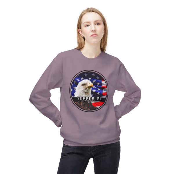 Semper Fi Unisex Midweight Softstyle Fleece Crewneck Sweatshirt - Image 51