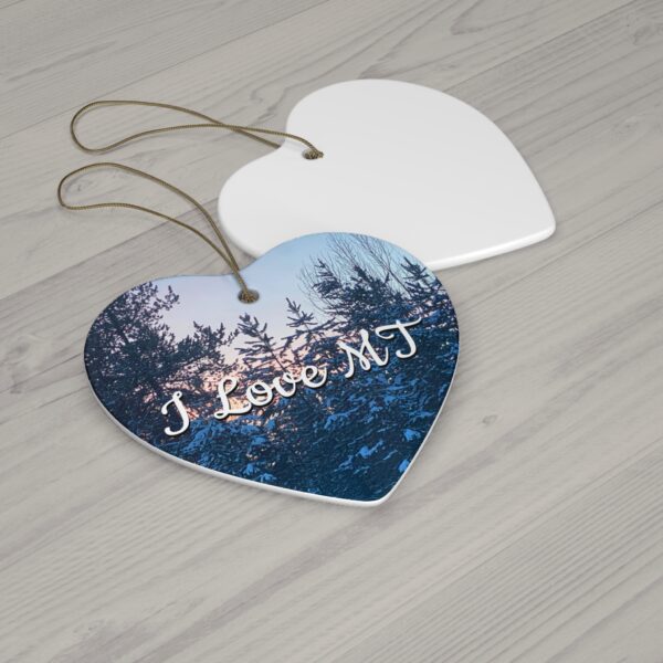 I Love MT Ceramic Ornament Holiday Decoration - Image 12