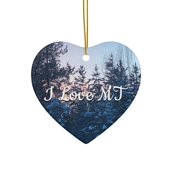 I Love MT Ceramic Ornament Holiday Decoration