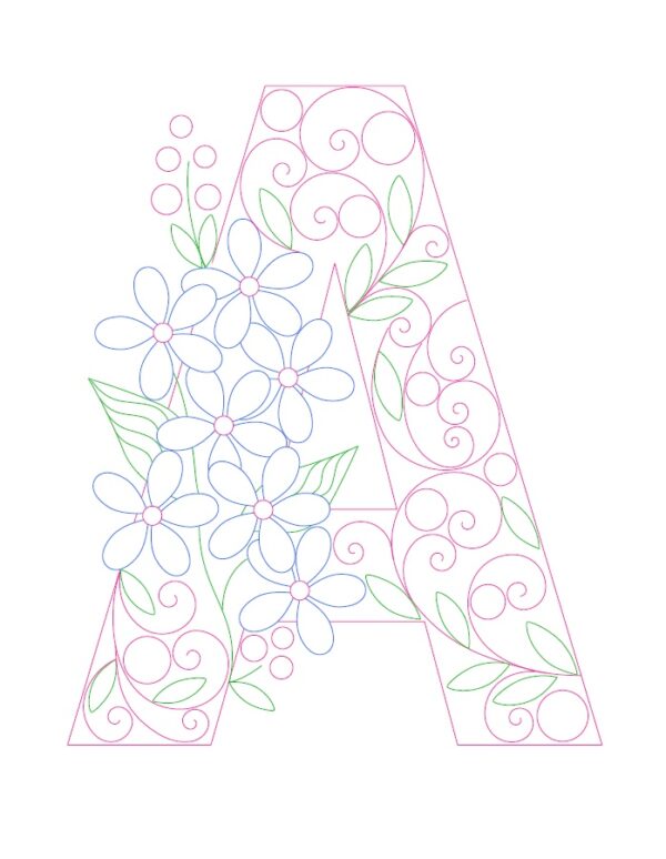 Paper Filigree Painting Kit - Letters