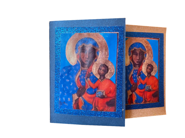 Our Lady of Czestochowa Hand-Made Religious Card with Envelope - Blank Interior