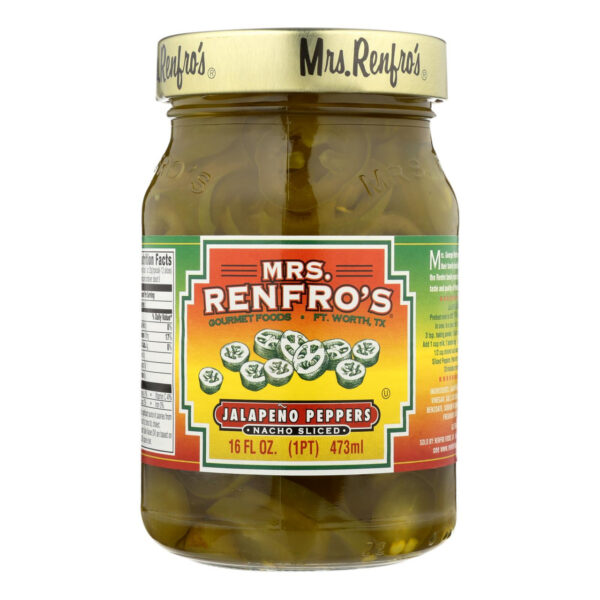 Mrs. Renfro's Nacho Sliced Jalapeno Peppers (6x16Oz)