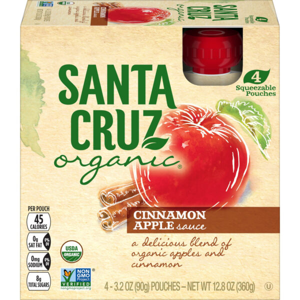 Santa Cruz Organic Apple Sauce Cinnamon (6X4 Ct)