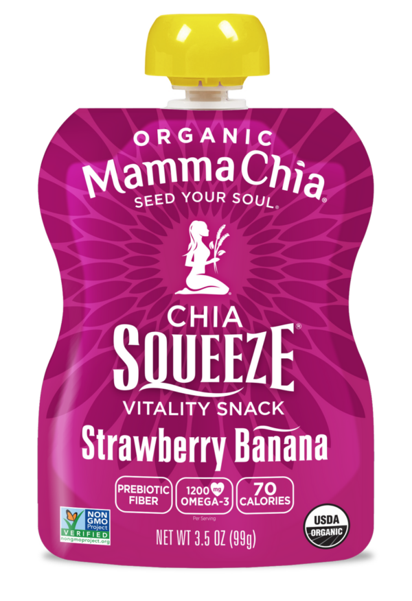 Mamma Chia Organic Chia Squeeze Strawberry Banana (16x3.5 OZ)