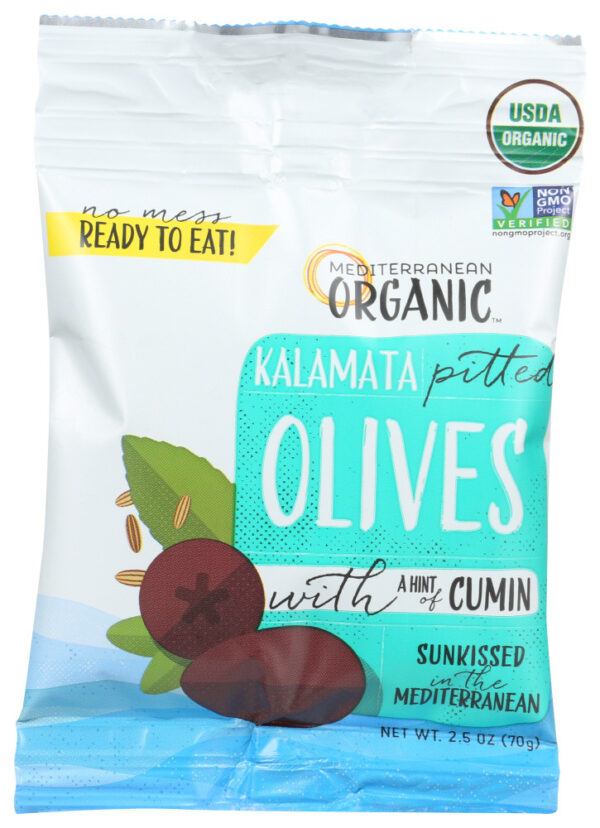 Mediterranean Organics Kalamata Pitted Olives (12x2.5 OZ)