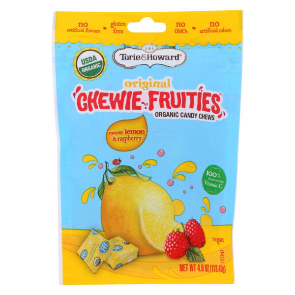 Torie and Howard Organic Meyer Lemon and Raspberry Chewie Fruities (6x4 OZ)