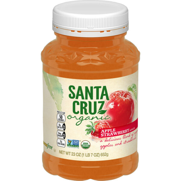 Santa Cruz Organic Strawberry Applesauce (12x23 Oz)