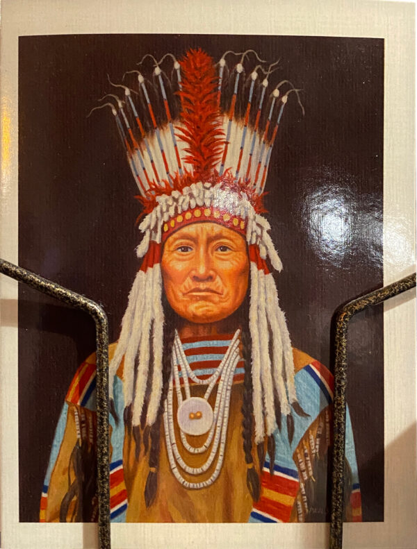 The Resilient Spirit – Indian Chief Portrait Greeting Card – Art by Paul Surber