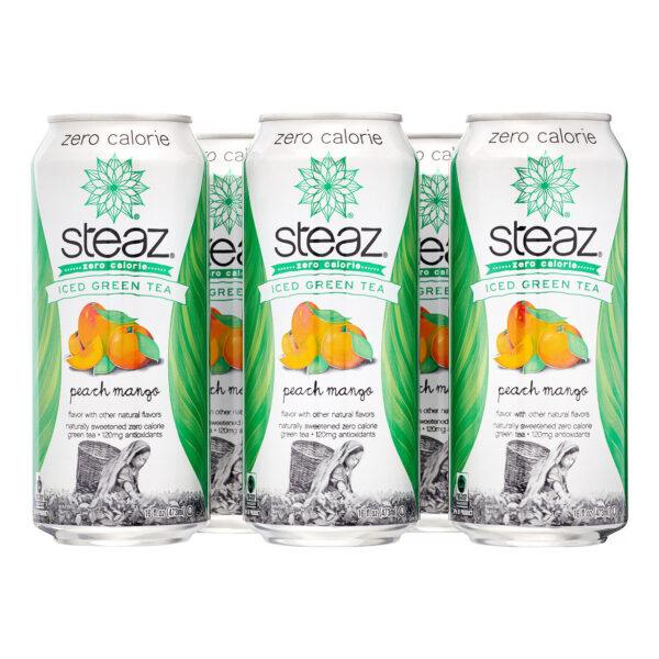 Steaz ZERO Calorie Peach Mango Iced Tea (12x16 Oz)