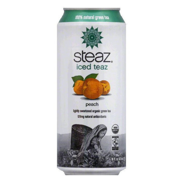 Steaz Energy Peach Iced Green Tea (12x16 Oz)