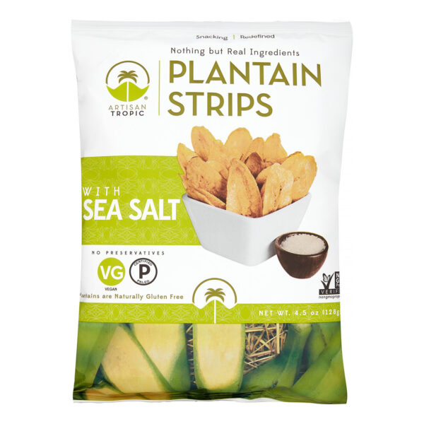 Artisan Tropic Plantain Strips with Sea Salt (12x4.5 OZ)