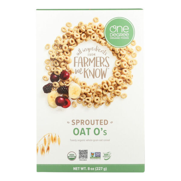 One Degree Organic Foods  Odof Vegan Sprouted Oat O'S (6X8 OZ)