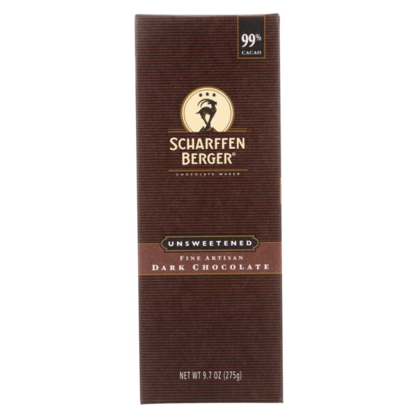 Scharffen Berger Un Sweet Dark Bkng (6x9.7OZ )