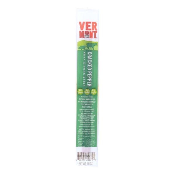 Vermont Smoke & Cure Realsticks Cracked Pepper (24x1Oz)