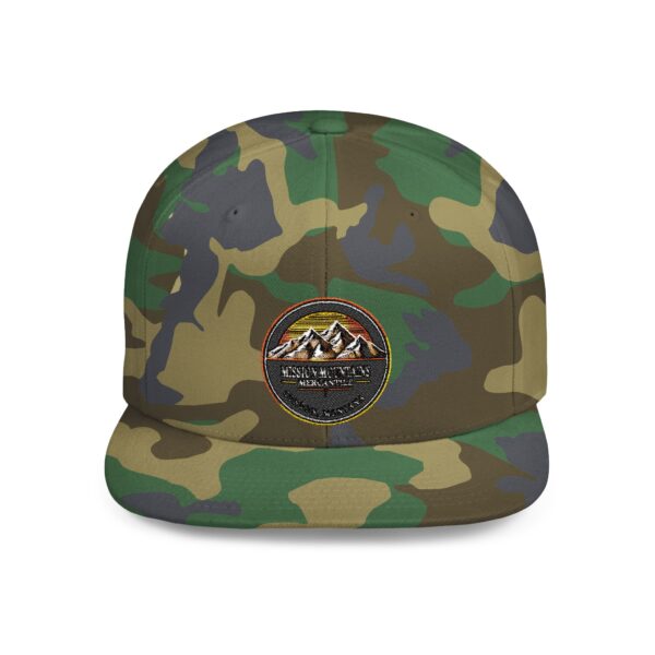 Mission Mountains Flat Bill Snapback Hat, Trendy Outdoor Cap, Perfect for Hiking, Camping, Adventure Lovers, Cool Gift - Image 10