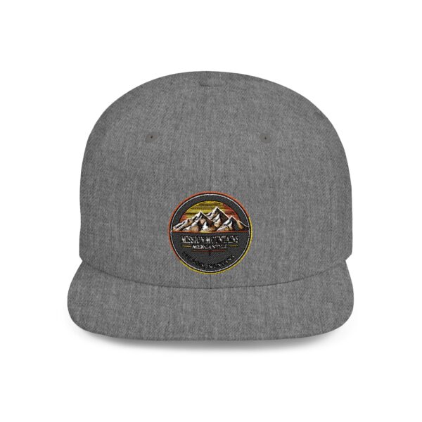 Mission Mountains Flat Bill Snapback Hat, Trendy Outdoor Cap, Perfect for Hiking, Camping, Adventure Lovers, Cool Gift - Image 7