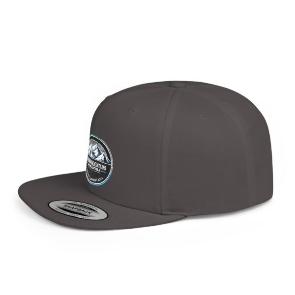 Mission Mountains Flat Bill Snapback Hat, Trendy Outdoor Cap, Perfect for Hiking, Camping, Adventure Lovers, Cool Gift - Image 45