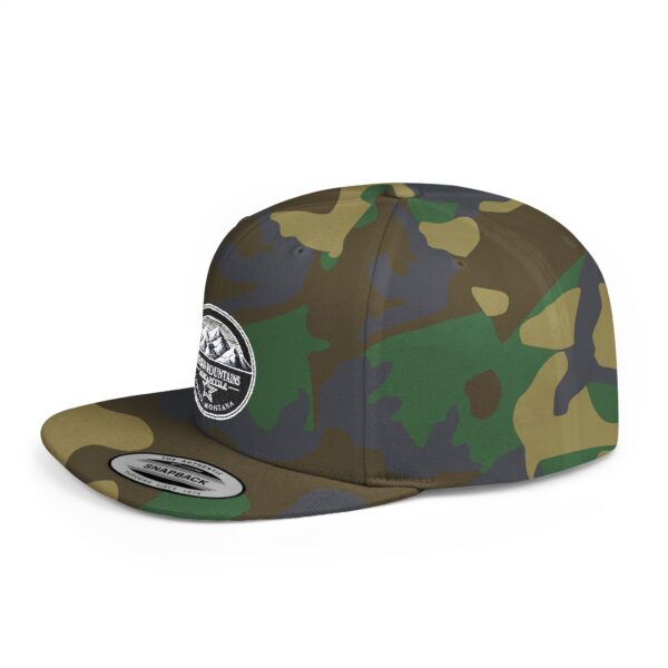 Mission Mountains Flat Bill Snapback Hat, Trendy Outdoor Cap, Perfect for Hiking, Camping, Adventure Lovers, Cool Gift - Image 12