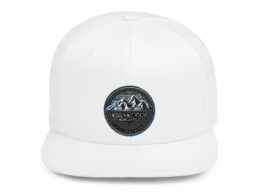 Mission Mountains Flat Bill Snapback Hat, Trendy Outdoor Cap, Perfect for Hiking, Camping, Adventure Lovers, Cool Gift