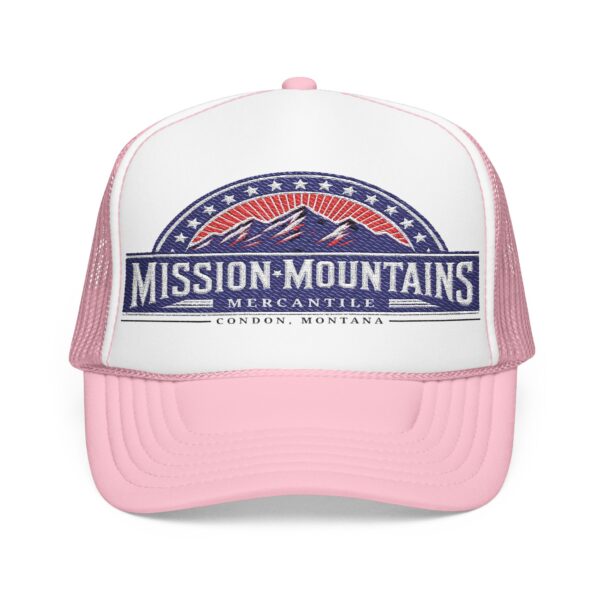 Mission Mountains Mercantile Embroidered Baseball Cap - Red, White, & Blue - Image 25