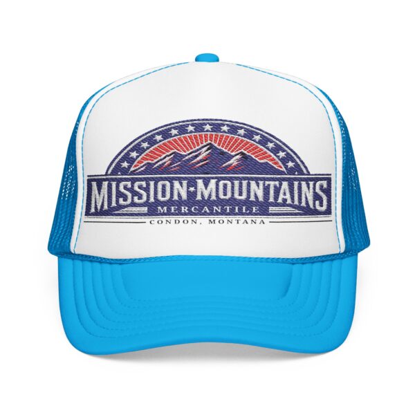 Mission Mountains Mercantile Embroidered Baseball Cap - Red, White, & Blue - Image 21