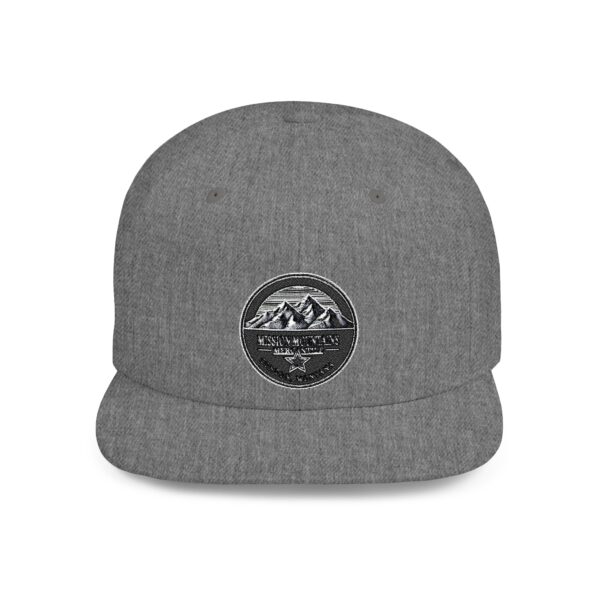 Mission Mountains Flat Bill Snapback Hat, Trendy Outdoor Cap, Perfect for Hiking, Camping, Adventure Lovers, Cool Gift - Image 7