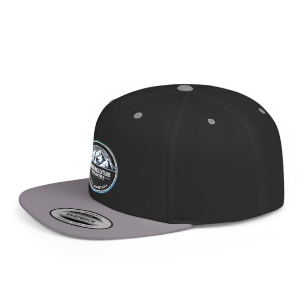 Mission Mountains Flat Bill Snapback Hat, Trendy Outdoor Cap, Perfect for Hiking, Camping, Adventure Lovers, Cool Gift - Image 63