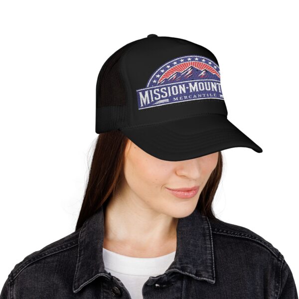 Mission Mountains Mercantile Embroidered Baseball Cap - Red, White, & Blue - Image 16