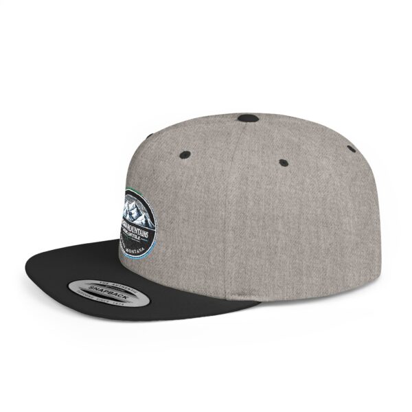 Mission Mountains Flat Bill Snapback Hat, Trendy Outdoor Cap, Perfect for Hiking, Camping, Adventure Lovers, Cool Gift - Image 36