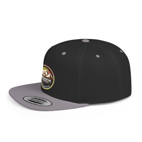Mission Mountains Flat Bill Snapback Hat, Trendy Outdoor Cap, Perfect for Hiking, Camping, Adventure Lovers, Cool Gift - Image 63