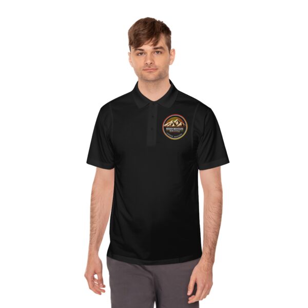 Mission Mountains Mercantile Polo Shirt - Red Version - Image 3