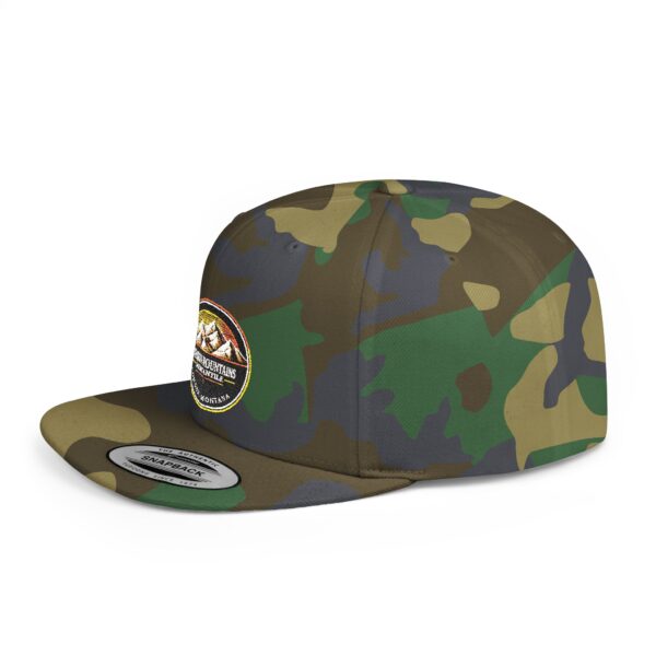 Mission Mountains Flat Bill Snapback Hat, Trendy Outdoor Cap, Perfect for Hiking, Camping, Adventure Lovers, Cool Gift - Image 12