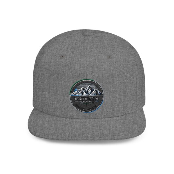 Mission Mountains Flat Bill Snapback Hat, Trendy Outdoor Cap, Perfect for Hiking, Camping, Adventure Lovers, Cool Gift - Image 7