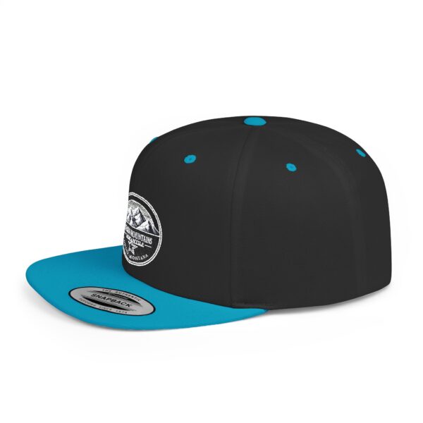 Mission Mountains Flat Bill Snapback Hat, Trendy Outdoor Cap, Perfect for Hiking, Camping, Adventure Lovers, Cool Gift - Image 66