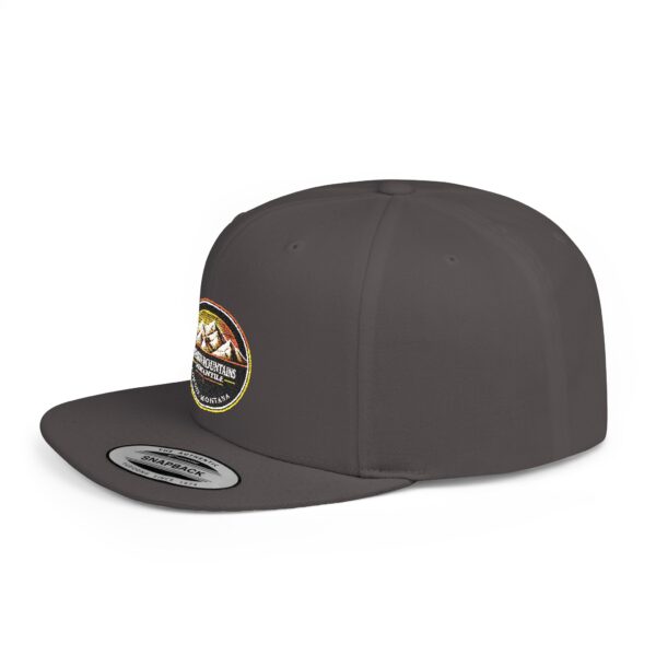 Mission Mountains Flat Bill Snapback Hat, Trendy Outdoor Cap, Perfect for Hiking, Camping, Adventure Lovers, Cool Gift - Image 45