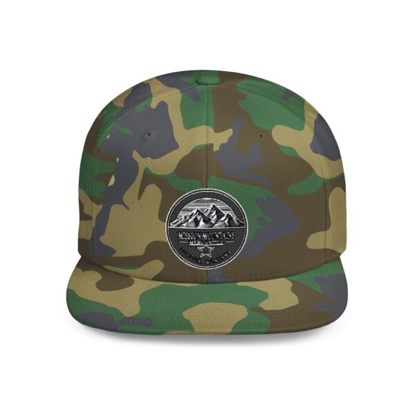 Mission Mountains Flat Bill Snapback Hat, Trendy Outdoor Cap, Perfect for Hiking, Camping, Adventure Lovers, Cool Gift - Image 10