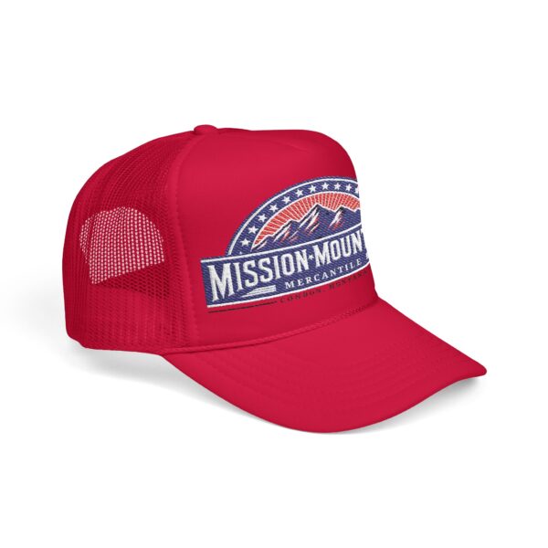 Mission Mountains Mercantile Embroidered Baseball Cap - Red, White, & Blue - Image 11