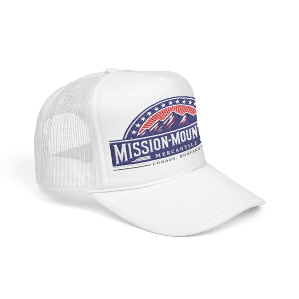 Mission Mountains Mercantile Embroidered Baseball Cap - Red, White, & Blue - Image 7