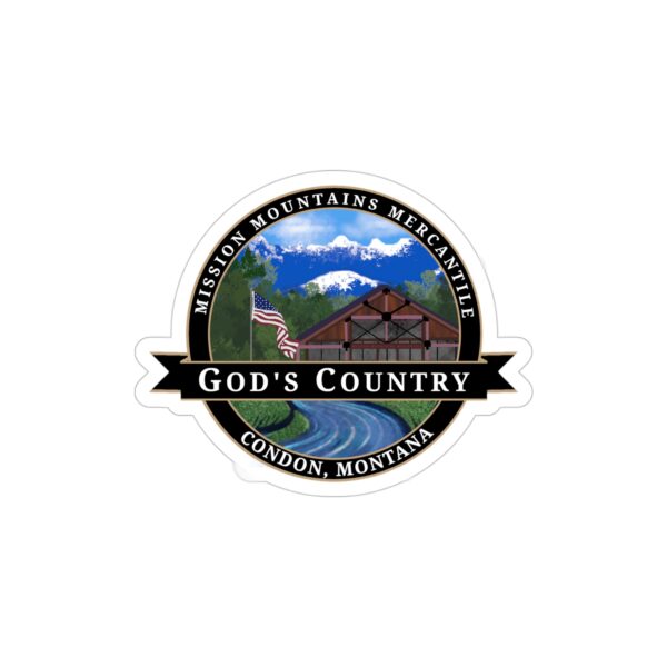 Mission Mountains Mercantile: God's Country Die-Cut Outdoor Stickers - Image 7