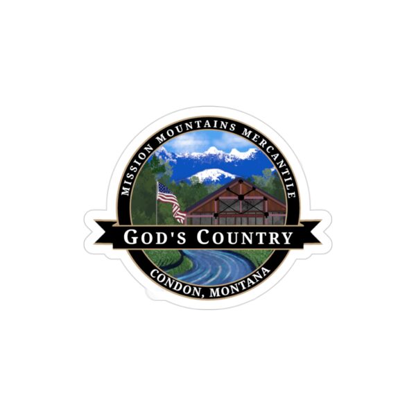 Mission Mountains Mercantile: God's Country Die-Cut Outdoor Stickers - Image 4