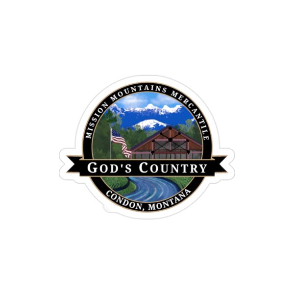 Mission Mountains Mercantile: God's Country Die-Cut Outdoor Stickers