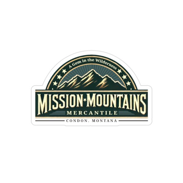 Mission Mountains Mercantile: A Gem in the Wilderness Die-Cut Outdoor Stickers - Image 4