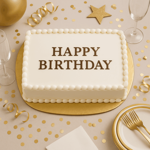 Oro Valentio Special Order Cake (9" x 13" Sheet Cake / 9" Round) - Image 4