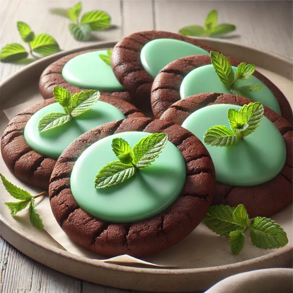 Chewy Chocolate & Fresh Mint Keto Cookies